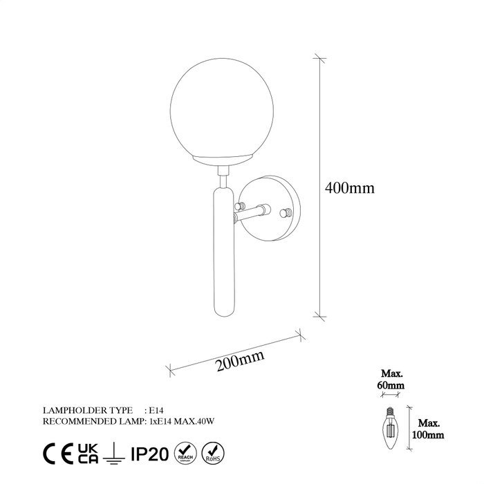 Opviq King - 11457 Lámpara de pared de diseño abstracto en blanco y negro